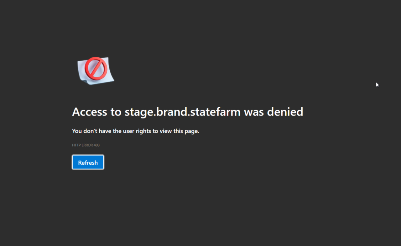 Access Denied Message